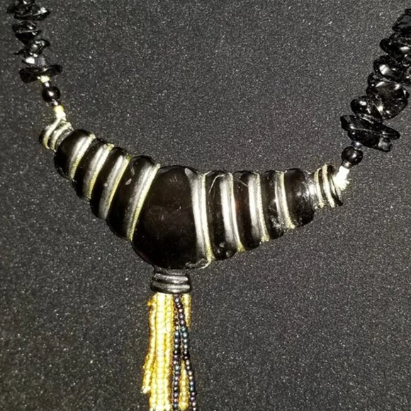 Onyx And Obsidian Necklace - Picture 3 of 4
